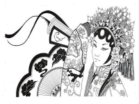 京劇旦角簡筆畫(京劇旦角簡筆畫國潮)